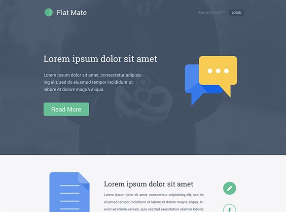 Flat Mate - Single page template