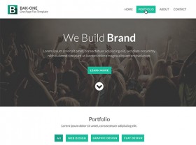 Single page website template PSD - Freebiesbug