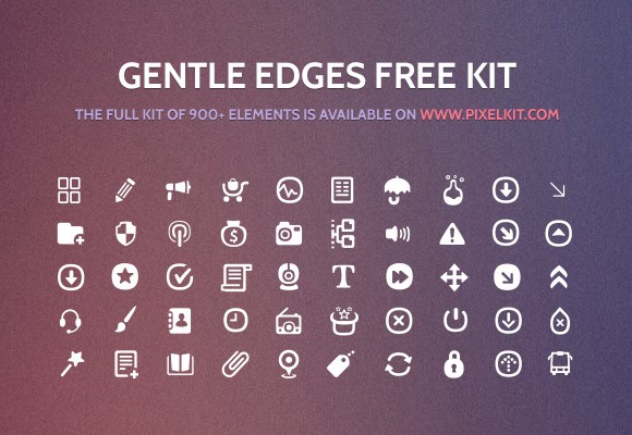 Gentle Edges - Minimalist Icon Set from PixelKit