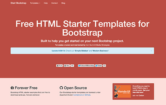 Starter Bootstrap Templates Free