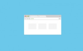 Chrome browser flat mockup