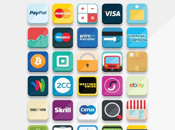 33 e-commerce icons (PNG, PSD, AI)