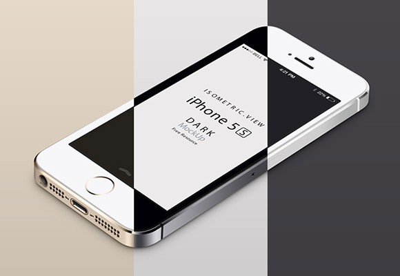 iPhone 5S mockup - Perspective view