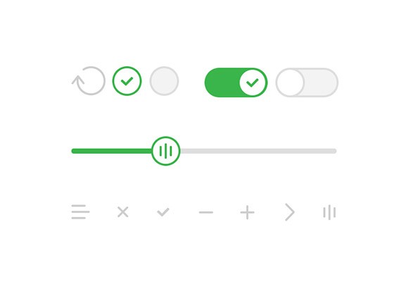 Basic UI iOS7-style elements