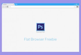 Flat browser mockup