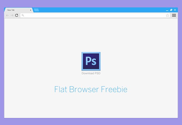 Flat browser mockup