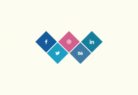 Social rhombus icons - CSS + PSD