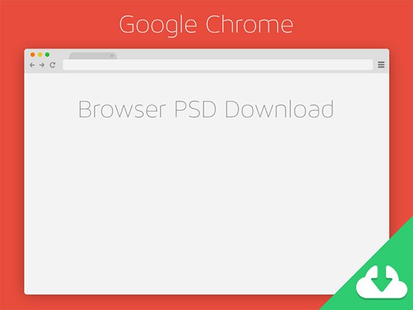 Chrome browser PSD mockup
