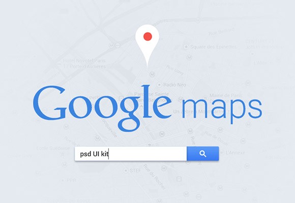 Google Maps UI PSD