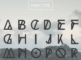 High Tide free font family