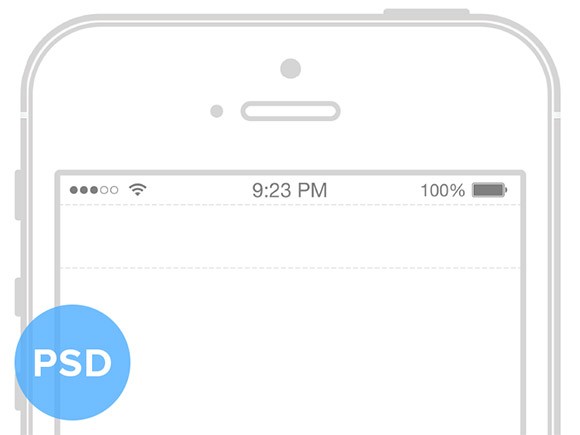 iPhone5S wireframe mockup