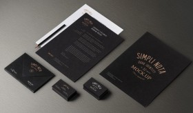 Stationery branding PSD mockup