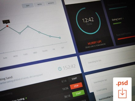 Time Graph UI concept - Freebiesbug