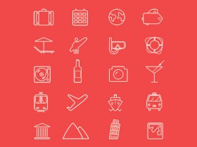 20 mixed icons - PSD + AI