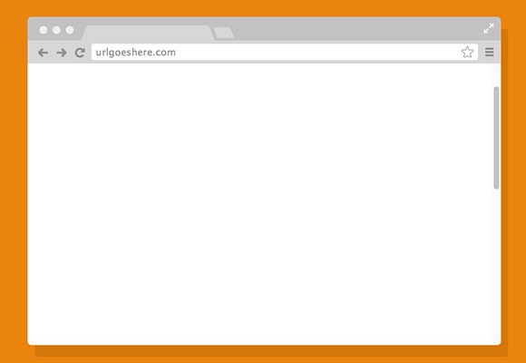 Chrome browser PSD mockup