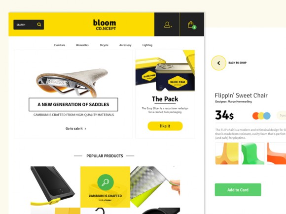 Bloom - Ecommerce PSD theme