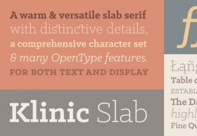 Klinic Slab font