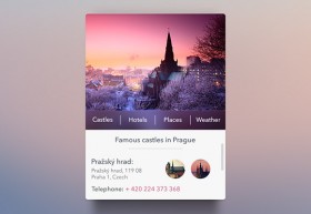 Travel widget PSD