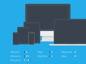 Flat Apple devices mockup