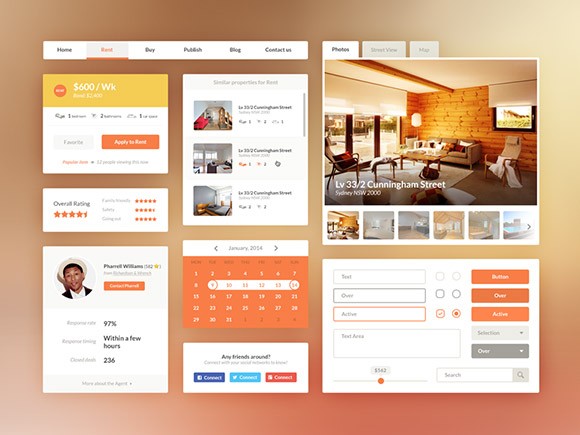 Real Estate/Booking UI kit