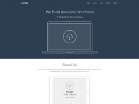 Web wireframe layout PSD