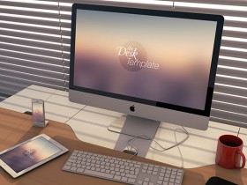 The Desk Template - Apple PSD mockups