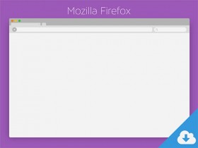 Firefox flat browser mockup