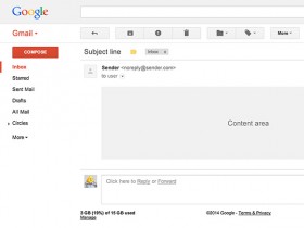 Gmail UI PSD template