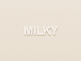 Milky text effect with CSS