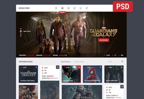 Movie store - PSD template