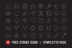 40 free stroke icons from Sympletts pack