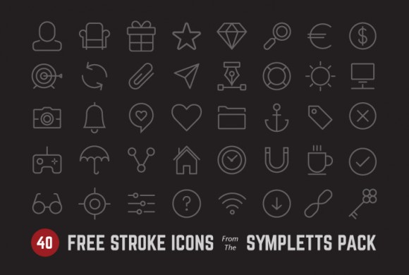 40 free stroke icons from Sympletts pack