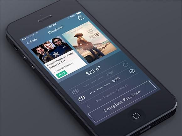 Checkout screen app PSD