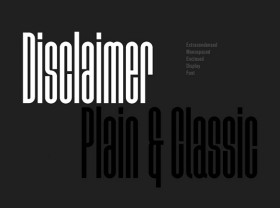 Disclaimer free font