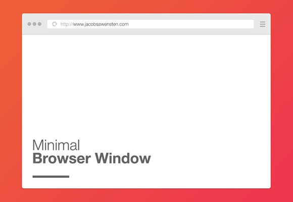 Minimal browser mockup PSD