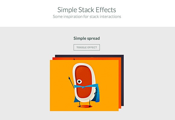 Simple stack effects with CSS