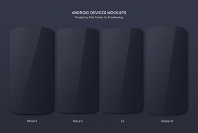 Android devices mockups (Nexus, LG, Galaxy)