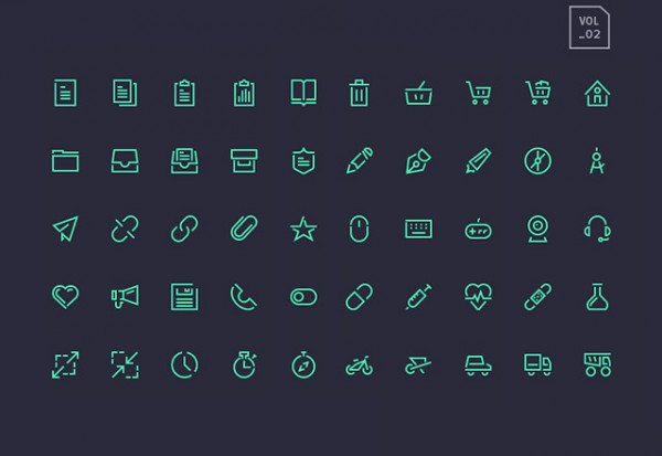 Stroke Gap Icons Vol2 - PSD + AI - Freebiesbug