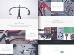 Bicycle - Flat one-page template