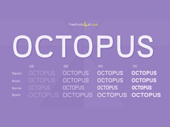 Octopus free font family + Webfont