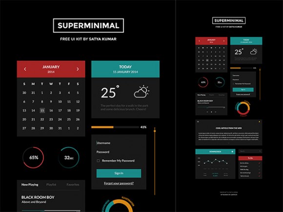 Superminimal - Free UI Kit