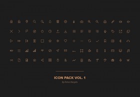 80 stroke icons - PSD + AI + Webfont Featured image
