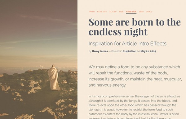 Article intro effects - Freebiesbug
