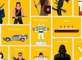Iconic movie characters - PSD