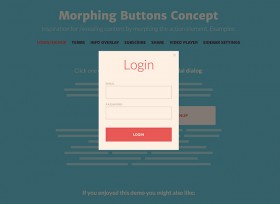 Morphing buttons concept