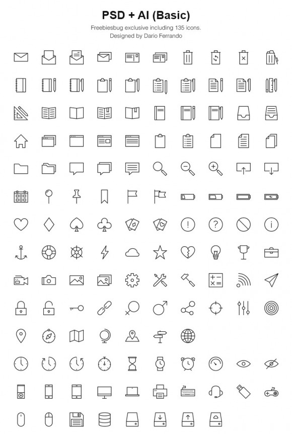 Linea - Free PSD icon set