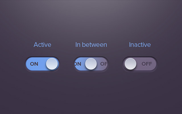 on/off radio button psd