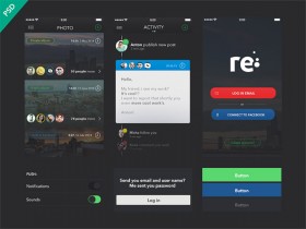 Re - Free UI kit for apps