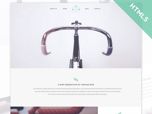 Bicycle - Flat HTML5 CSS3 template