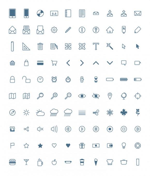 100 simple icons big